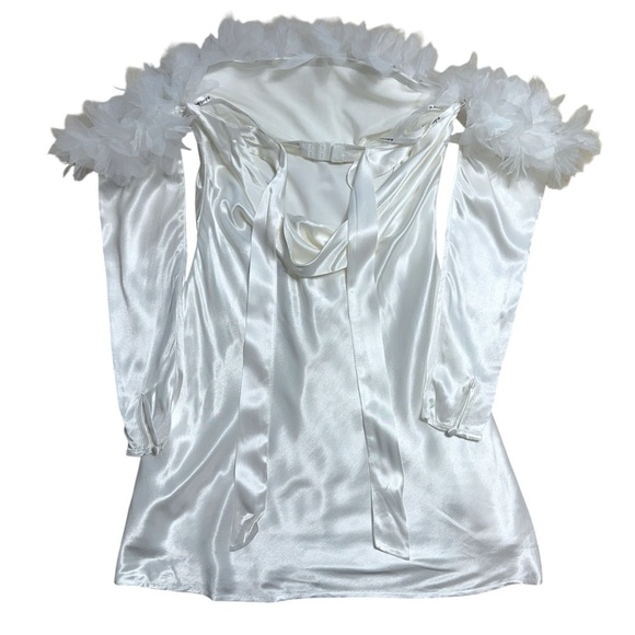For Love & Lemons White Satin Mila Mini Dress Womens S - Picture 8 of 8